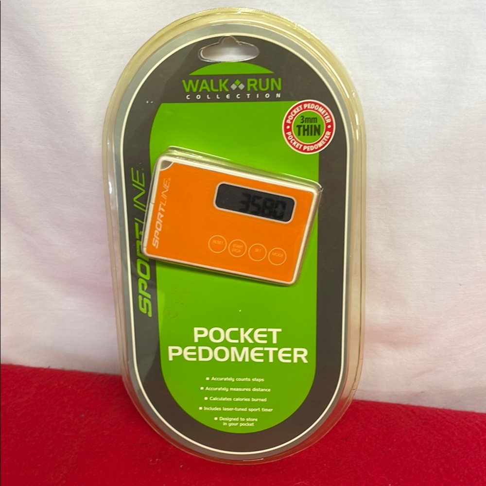 Sportline Orange Pocket Pedometer Orange
